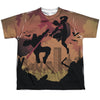 Batman V Superman - Silhouette Fight Youth Short Sleeve 100% Poly