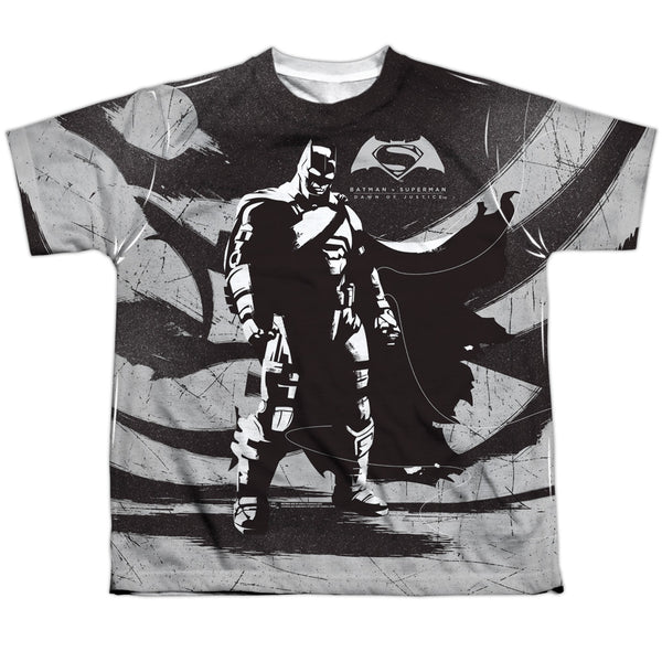 Batman V Superman - Batman Contrast Youth Short Sleeve 100% Poly