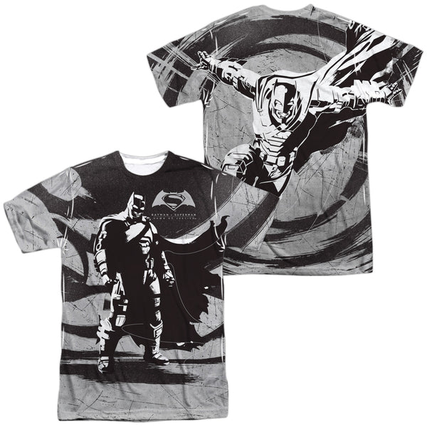 Batman V Superman - Batman Contrast (Front - Back Print) Adult Regular Fit Short Sleeve 100% Poly