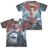 Batman V Superman - Superman Light (Front - Back Print) Adult Regular Fit Short Sleeve 65 - 35 Poly - Cotton