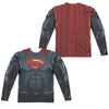 Batman V Superman - Superman Uniform (Front - Back Print) L - S Adult Poly Crew