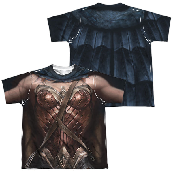 Batman V Superman - Wonder Woman Uniform (Front - Back Print) Youth Short Sleeve 100% Poly