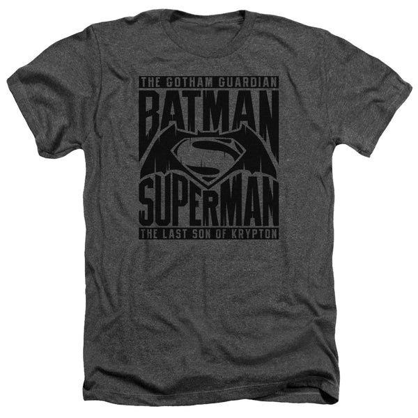 Batman V Superman - Title Fight Adult Regular Fit Heather Short Sleeve