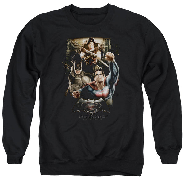 Batman V Superman - Three In Action Adult Crewneck Sweatshirt