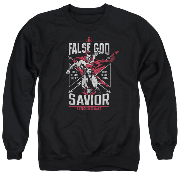 Batman V Superman - False God Or Savior Adult Crewneck Sweatshirt