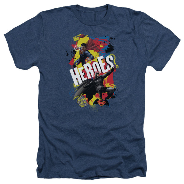 Batman V Superman - Double Hero Adult Regular Fit Heather Short Sleeve