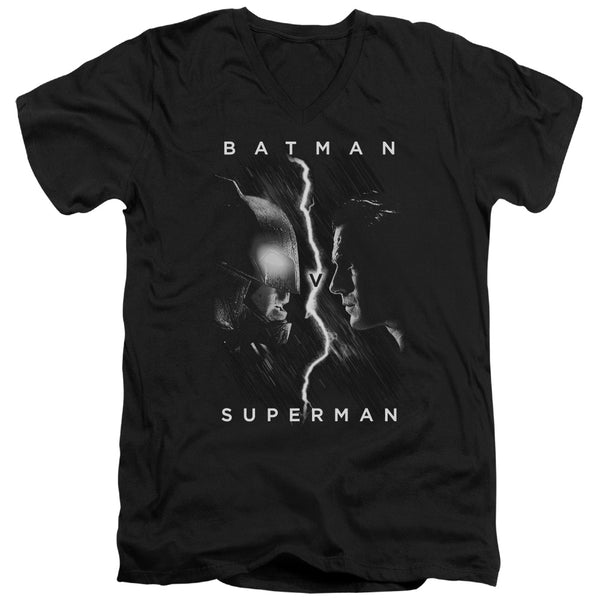 Batman V Superman - Face To Face Adult Slim Fit V Neck Cotton