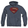 Batman V Superman - Superman Costume Shield Adult Heather Hoodie