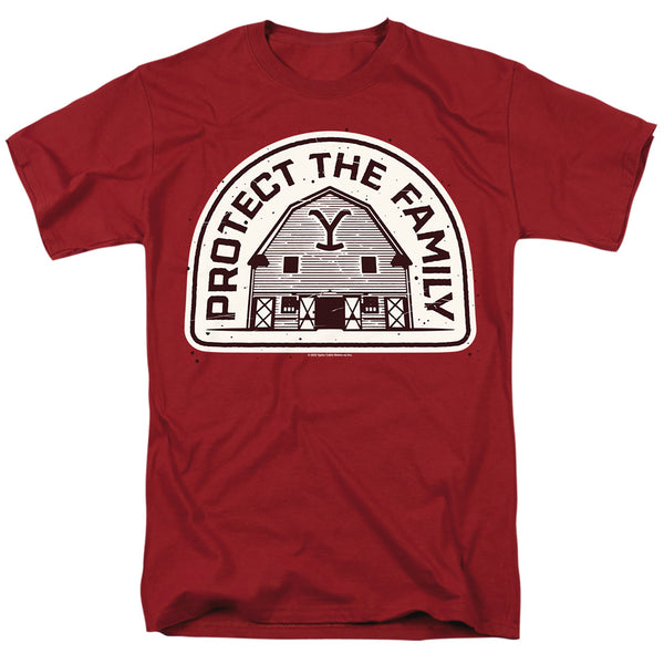 Yellowstone - Protect The Family Dutton Barn Adult Regular Fit Short Sleeve