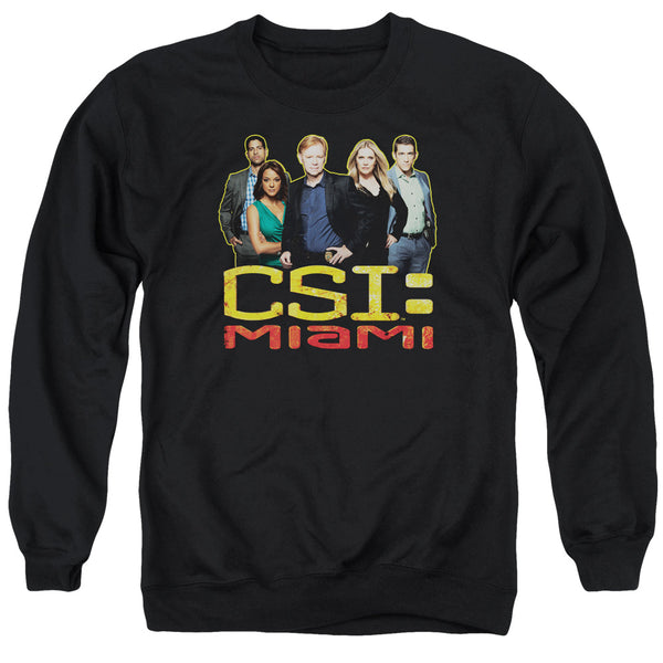 CSI Miami - The Cast In Black Adult Crewneck Sweatshirt