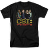 CSI Miami - The Cast In Black Adult Regular Fit Short Sleeve