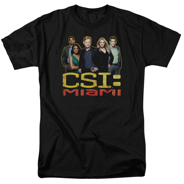 CSI Miami - The Cast In Black Adult Regular Fit Short Sleeve