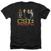 CSI Miami - The Cast In Black Adult Regular Fit Heather Short Sleeve