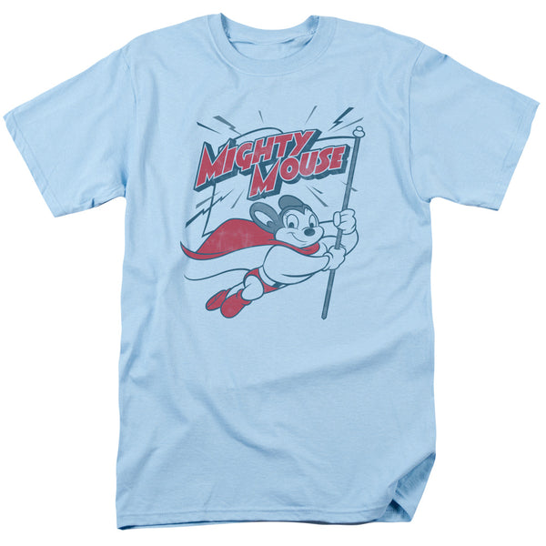 Mighty Mouse - Mighty Flag Adult Regular Fit Short Sleeve