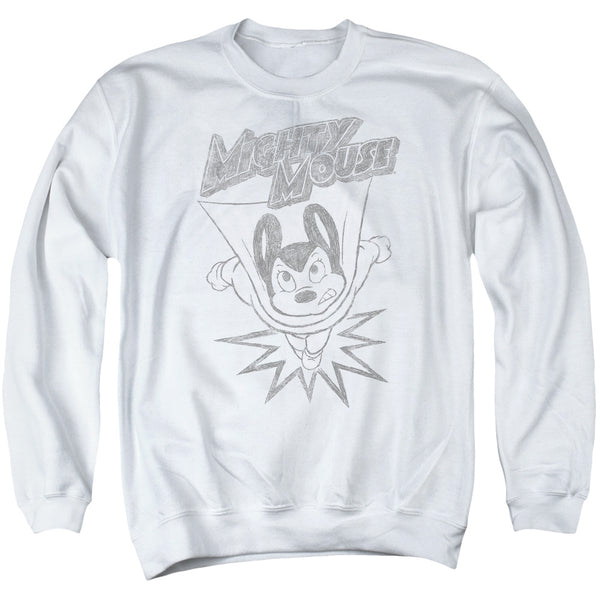 Mighty Mouse - Bursting Out Adult Crewneck Sweatshirt