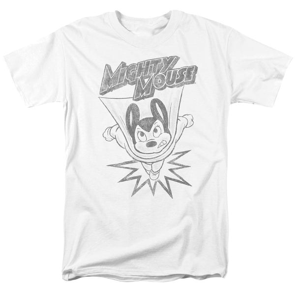 Mighty Mouse - Bursting Out Adult Regular Fit Short Sleeve
