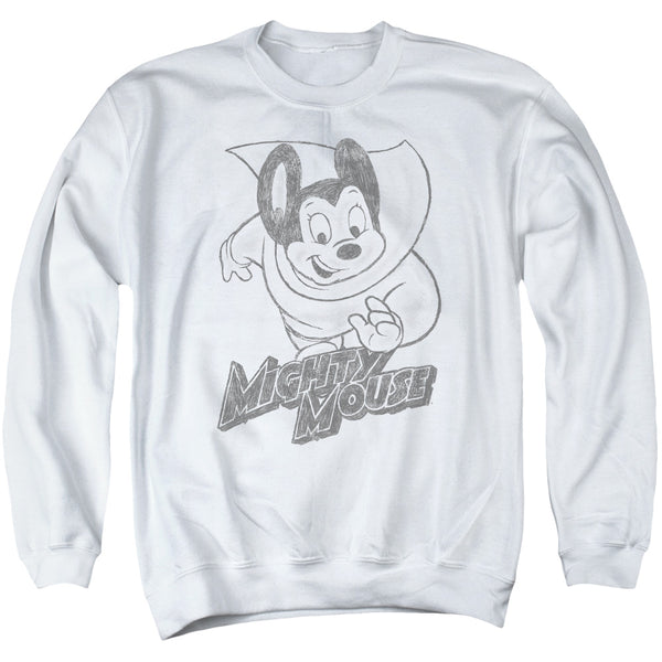 Mighty Mouse - Mighty Sketch Adult Crewneck Sweatshirt