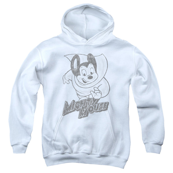 Mighty Mouse - Mighty Sketch Youth Hooded Sweatshirt