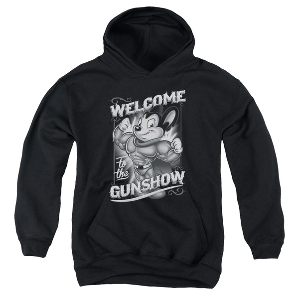 Mighty Mouse - Mighty Gunshow Youth Hooded Sweatshirt
