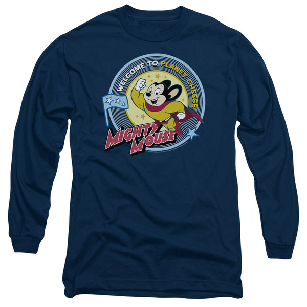 Mighty Mouse - Planet Cheese Adult Long Sleeve