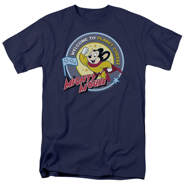 Mighty Mouse - Planet Cheese Adult Regular Fit Short Sleeve