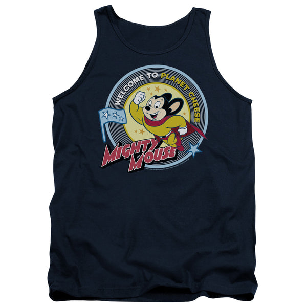 Mighty Mouse - Planet Cheese Adult Tank Top