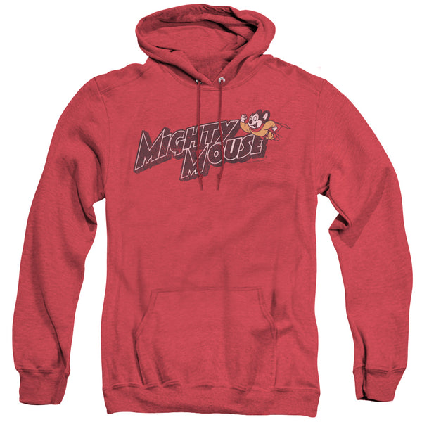 Mighty Mouse - Might Logo Adult Heather Hoodie
