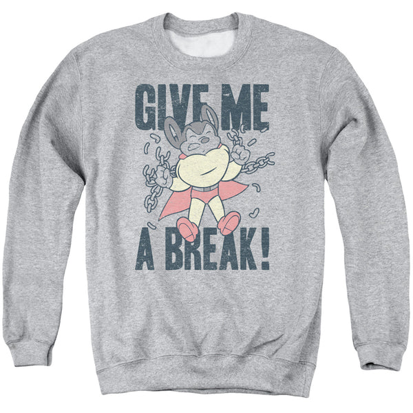 Mighty Mouse - Give Me A Break Adult Crewneck Sweatshirt