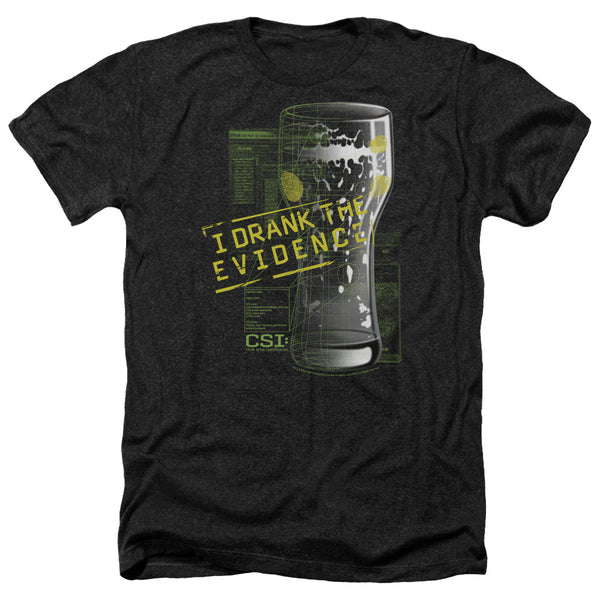 CSI - I Drank The Evidence Adult Regular Fit Heather Short Sleeve