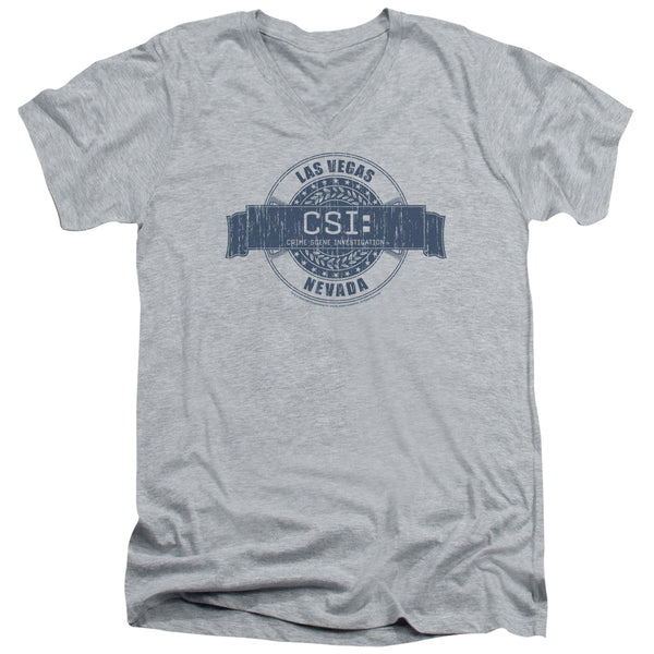 CSI - Vegas Badge Adult Slim Fit V Neck Cotton