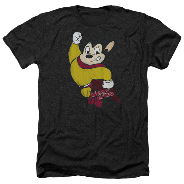 Mighty Mouse - Classic Hero Adult Regular Fit Heather Short Sleeve