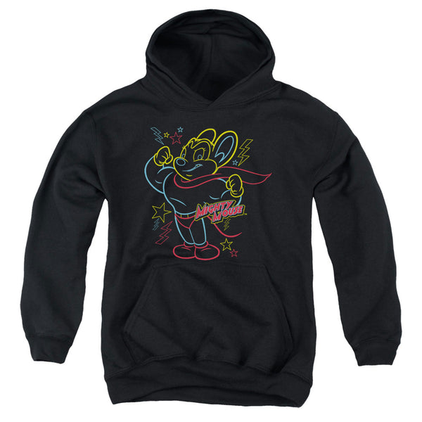 Mighty Mouse - Neon Hero Youth Hooded Sweatshirt