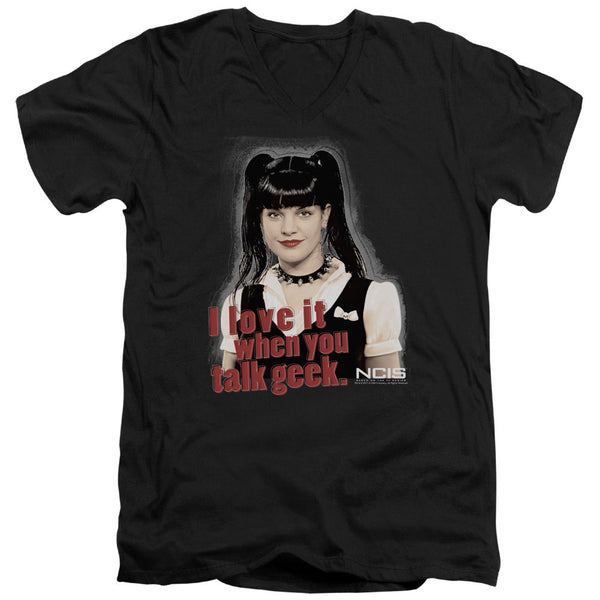 NCIS - Geek Talk Adult Slim Fit V Neck Cotton