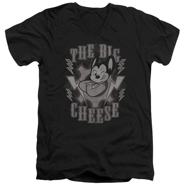 Mighty Mouse - The Big Cheese Adult Slim Fit V Neck Cotton