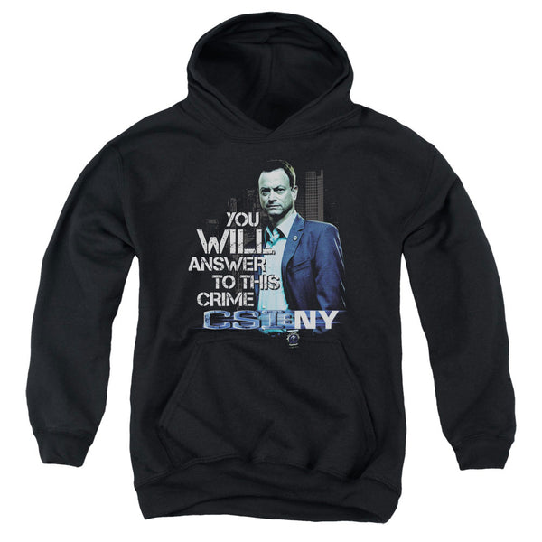 CSI NY - You Will Answer Youth Hooded Sweatshirt