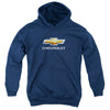 Chevrolets - Chevy Bowtie Stacked Youth Hooded Sweatshirt