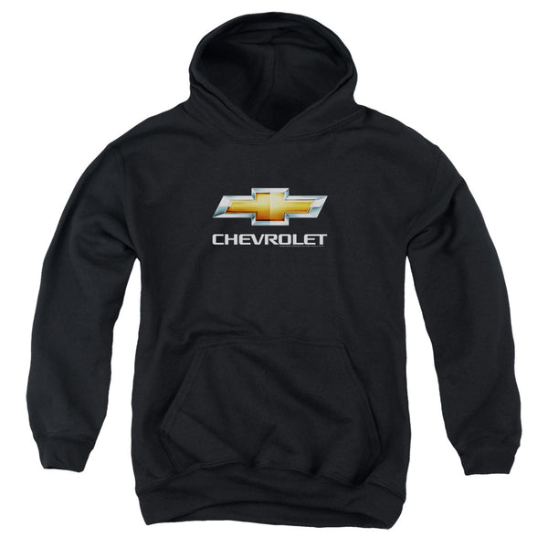 Chevrolets - Chevy Bowtie Stacked Youth Hooded Sweatshirt