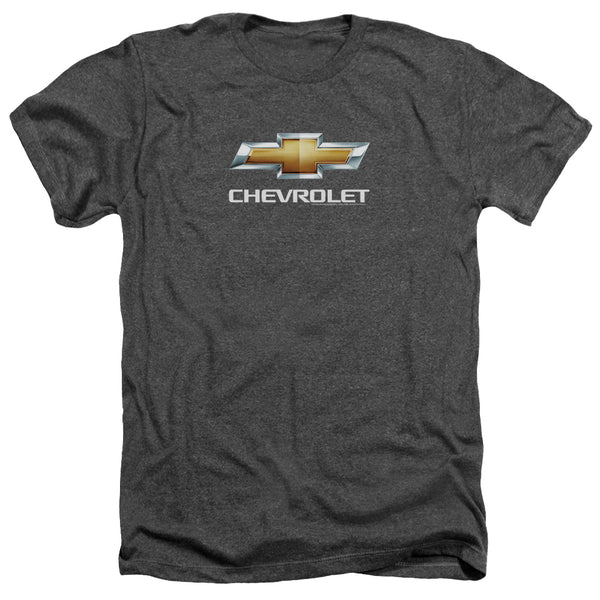 Chevrolets - Chevy Bowtie Stacked Adult Regular Fit Heather Short Sleeve