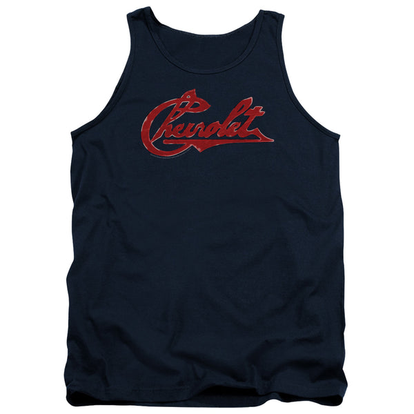 Chevrolet - Chevrolet Script Distressed Adult Tank Top