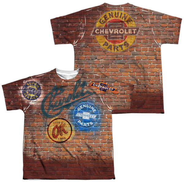 Chevrolet - Chevy Shop Wall (Front - Back Print) Youth Short Sleeve 100% Poly
