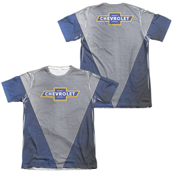 Chevrolet - Shiny Chevy Logo (Front - Back Print) Adult Regular Fit Short Sleeve 65 - 35 Poly - Cotton