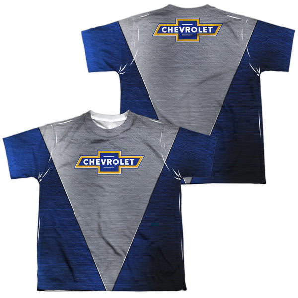 Chevrolet - Shiny Chevy Logo (Front - Back Print) Youth Short Sleeve 100% Poly