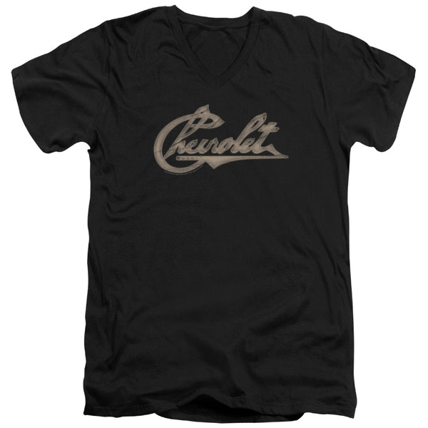 Chevrolet - Chevy Script Adult Slim Fit V Neck Cotton