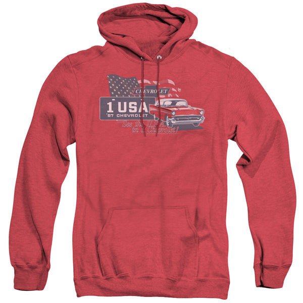 Chevrolet - See The USA Adult Heather Hoodie