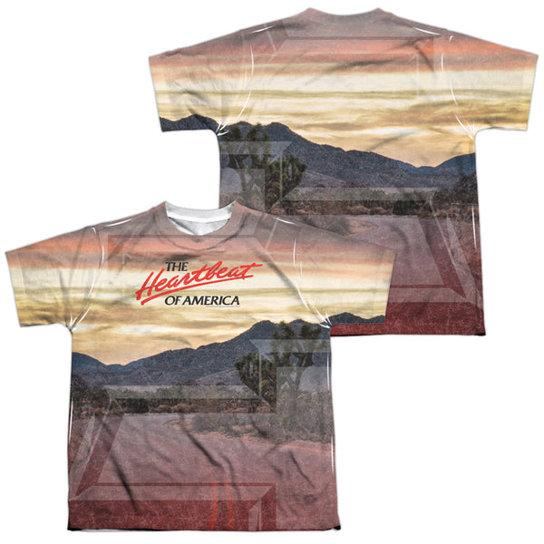 Chevrolet - Heartbeat Road (Front - Back Print) Youth Short Sleeve 100% Poly