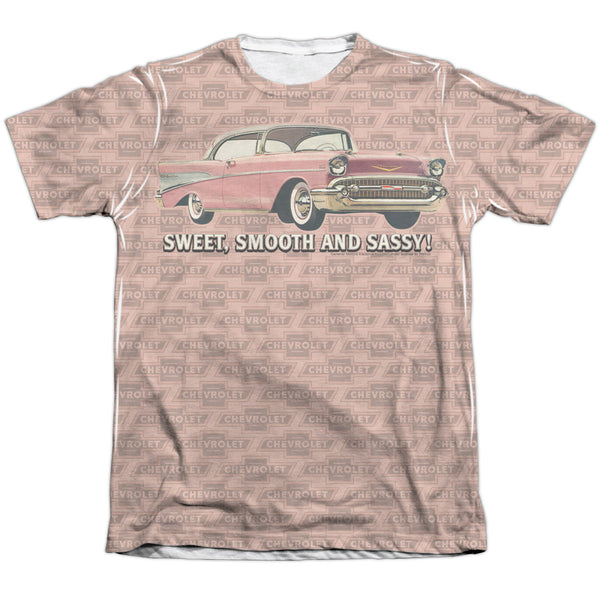 Chevrolet - Pink And Black Days Adult Regular Fit Short Sleeve 65 - 35 Poly - Cotton