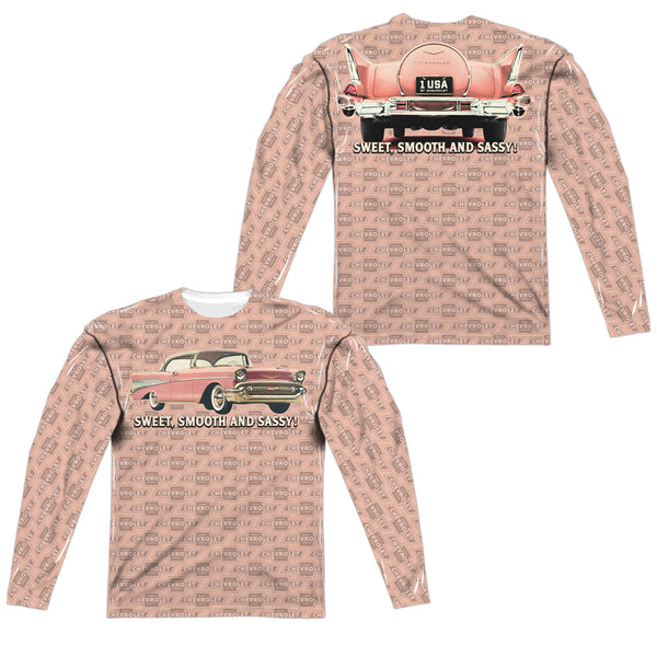 Chevrolet - Pink And Black Days (Front - Back Print) L - S Adult Poly Crew