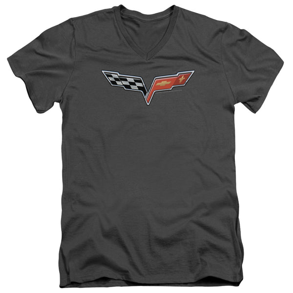 Chevrolet - The Vette Medallion Adult Slim Fit V Neck Cotton