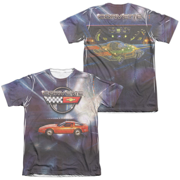 Chevrolet - Lines Of Light (Front - Back Print) Adult Regular Fit Short Sleeve 65 - 35 Poly - Cotton