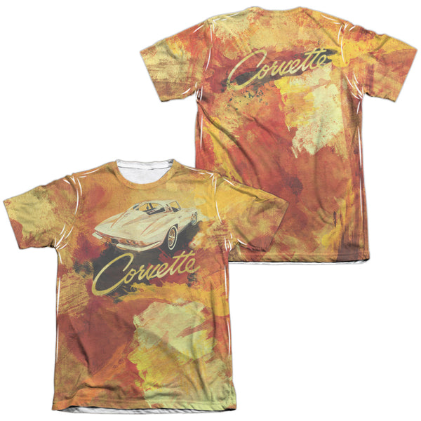 Chevrolet - Painted Sting Ray (Front - Back Print) Adult Regular Fit Short Sleeve 65 - 35 Poly - Cotton